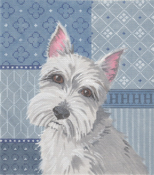 LL414A Labors Of Love Schnauzer 18 Mesh 7.5x8.5