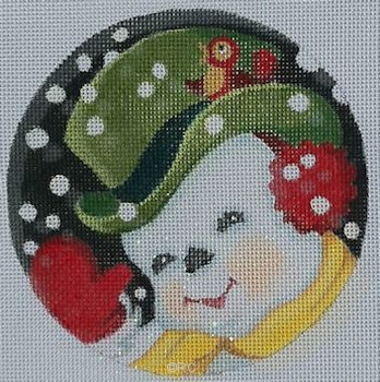 HO1143 Raymond Crawford Designs Snowman Round 5" Round