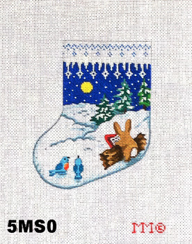 Stockings 4 1/2" x 5 1/2" 18 Mesh 5MSO Bunny/ Two Bluebirds MM Designs