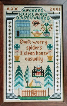 Don't Worry Spiders Stitch Count: 91 x 150 Moira Blackburn Samplers MBSpider 