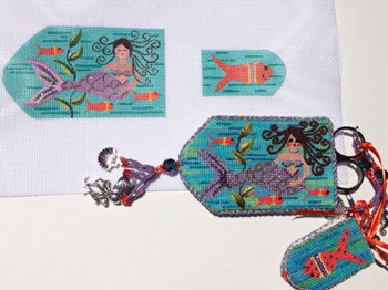 AW-42 Millie the Mermaid Scissor Case With stitch guide  2 ½ x 4 & 1 ¼ x 2 ¼ 18  Mesh ANN WINN