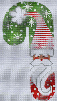 CH-33 Red Puff Santa Candy Cane 2 ¾ x 5 ¼ 18 Mesh Danji Designs CH Designs