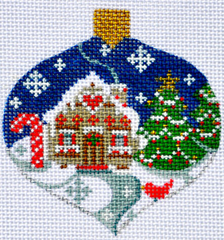 OT-03 Gingerbread House Ornament 3 x 3 ¼ 18  Mesh Danji Designs CH Designs