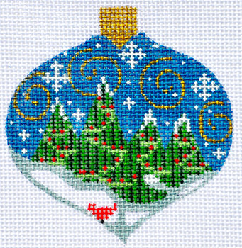 OT-01 Christmas Trees Ornament 3 x 3 ¼ 18  Mesh Danji Designs CH Designs