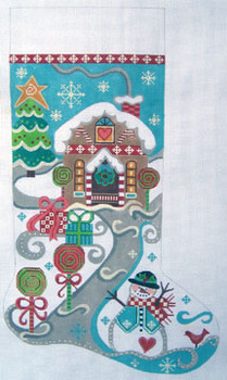 CH-54 Lollipop House Stocking 12 x 20 13 Mesh Danji Designs CH Designs