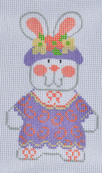 CH-117 Girl Bunny 1 stitch guide available 2 ½ x 4 18 Mesh Danji Designs CH Designs