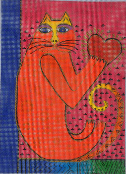 LB-115 Heart Cat 8 x 10 ½ 13 Mesh LAUREL BURCH