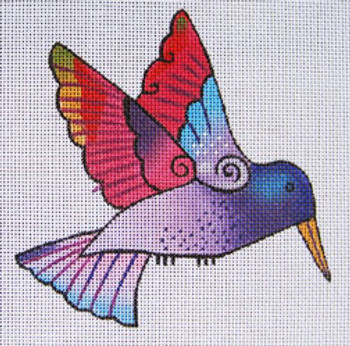 LB-83 Purple Hummingbird 5 x 5 18 Mesh LAUREL BURCH