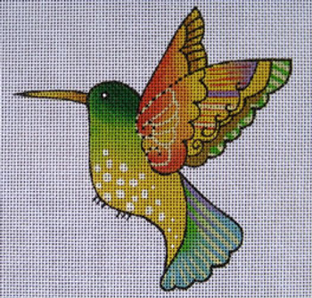 LB-81 Yellow Hummingbird 5 x 5 18 Mesh LAUREL BURCH