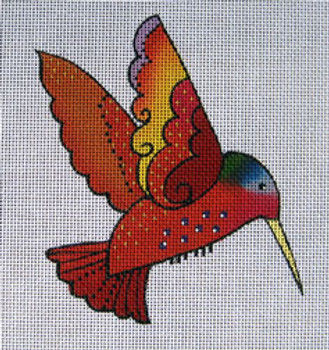 LB-82 Red Hummingbird 5 x 5 18 Mesh LAUREL BURCH