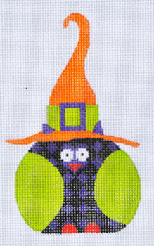 TL-01 Purple Checkered Witch Owl 3 x 5 18 Mesh Danji Designs TINA LEDBETTER