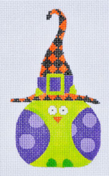 TL-04 Purple Polka Dot Witch Owl 3 x 5 18 Mesh Danji Designs TINA LEDBETTER