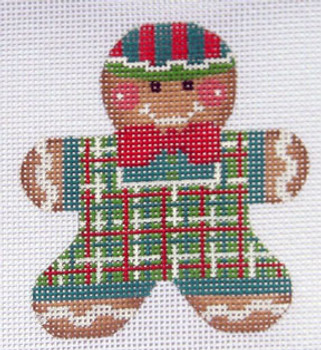 CH-46 Gingerbread Boy 2 With stitch guide 3 x 3 ¼ 18 Mesh Danji Designs CH Designs