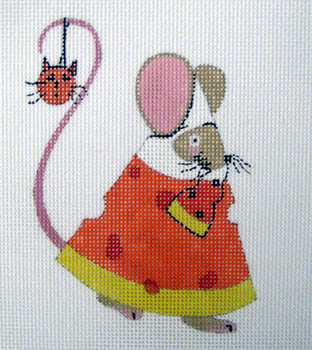 LD-03 Candy Corn Mouse With stitch guide ) 4 ¼ x 4 ½ 18 Mesh LAINEY DANIELS