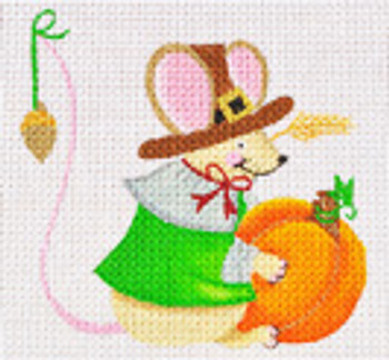 LD-37 Thanksgiving Mouse 4 ½ x 4 18 Mesh LAINEY DANIELS