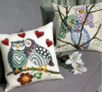 833823  Permin Owl Love Pillow  (left)