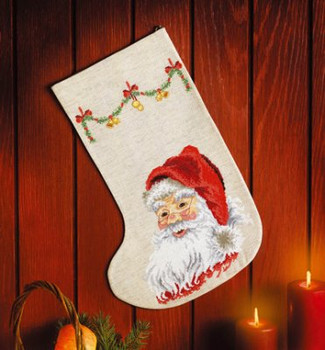 413250 Permin Merry Santa Claus Stocking