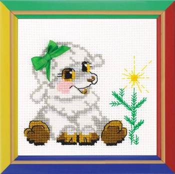 RLHB155 Riolis Cross Stitch Kit Little Lamb - Happy Bee
