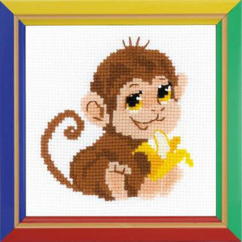 RLHB161 Riolis Cross Stitch Kit Monkey