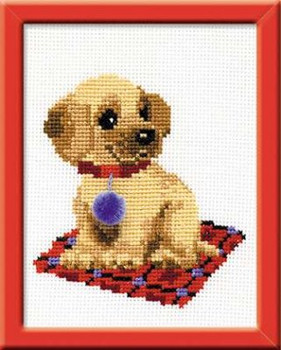 RLHB67 Riolis Cross Stitch Kit Puppy - Happy Bee