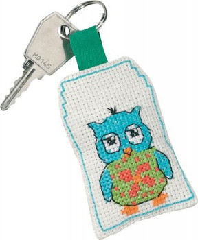 114318 Permin Keyring  Blue Owl