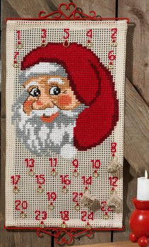 345220 Permin Kit Santa Face Advent Calendar