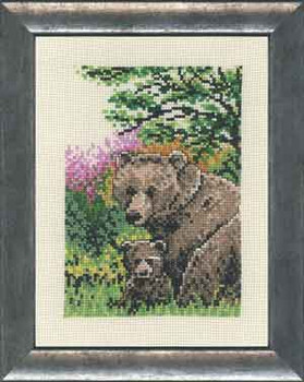 929132 Permin Brown Bear with Cub