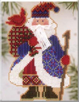 MHAS15 Mill Hill Santa Ornament Kit Cardinal Santa (2003)