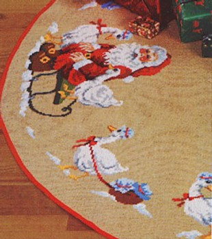 450290 Permin Tree Skirt - Santa And Geese