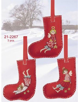 212267 Permin Three Christmas Stockings (3pcs)