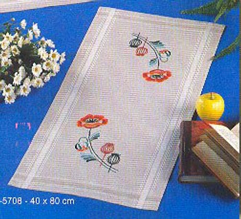 635708R Permin Floral Table Runner