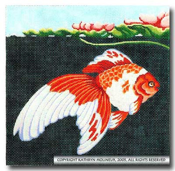 M-416 Squares: Gold Fish 9 x 9 14 Mesh Shorebird Studio