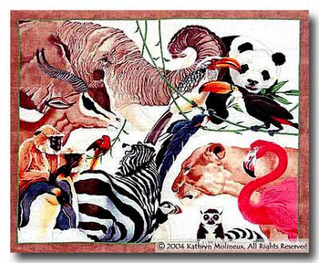 M-291 San Diego Zoo Rug 49 x 41 13 Mesh Shorebird Studio