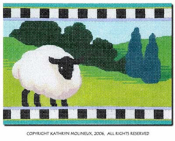 M-383 Checkerboard Sheep 7 x 5 18 Mesh Shorebird Studio