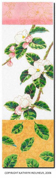 M-382 Four Seasons Scroll: Spring (Apple Blossom) 11 x 35 14 Mesh Shorebird Studio
