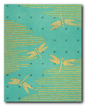 M-354a Green/Gold Dragonfly Bolster 18.5 x 23 13 Mesh Shorebird Studio