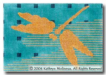 M-344 Green Dragonfly 7 x 5 18 Mesh Shorebird Studio