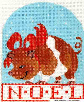 SB-134 Pig Ornament 3 x 4 18 Mesh Shorebird Studio