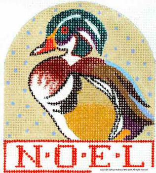 SB-101 Wood Duck Ornament 3 x 4 18 Mesh Shorebird Studio