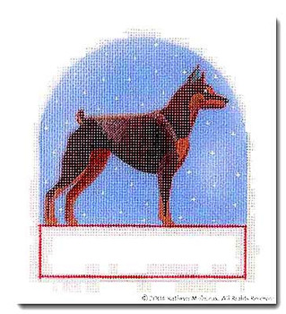 P-335 Red & Tan Doberman 5 x 5 18 Mesh Shorebird Studio