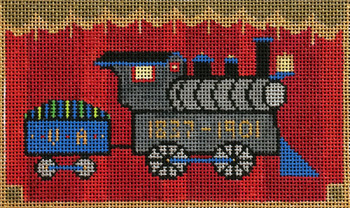 F3733 Reign Train 5 3/4 x 3 1/2" 18 ct. Fiori Designs 