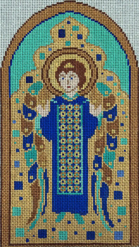 F3719 Cloisonne Angel (Arch) 4 1/2 x 8 1/4" 18 ct.Fiori Designs 