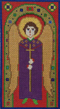 F3715 Red Angel (Rectangle) 4 x 7 3/8" 16 ct.  Fiori Designs