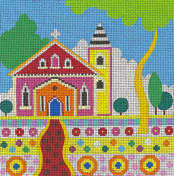 MC445 Whimsy church 0 8x8 13 Mesh Colors of Praise