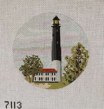 7113  18 Mesh Pensacola Light - FL 4 x 4 Purple Palm Designs