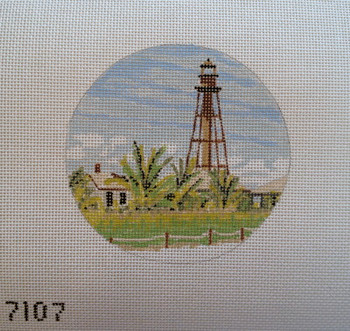 7107 Sanibel Island Light - FL 4 x 4 18 Mesh Purple Palm Designs