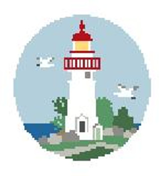 BT186 Marblehead Lighthouse Kathy Schenkel Designs  4" Diameter 18 Mesh