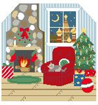 BG110 Tiny Nutcracker Background Kathy Schenkel Designs 8 x 7.5 18 Mesh