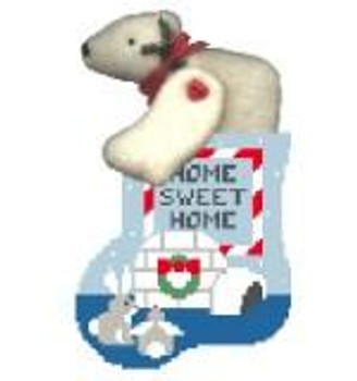 CM268 Home Sweet Home w/Polar BearKathy Schenkel Designs 3.75 x 4 18 Mesh
