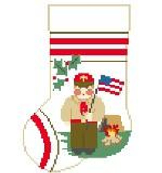 CM146 Boy Scout Sock Kathy Schenkel Designs 3.75 x 6 18 Mesh